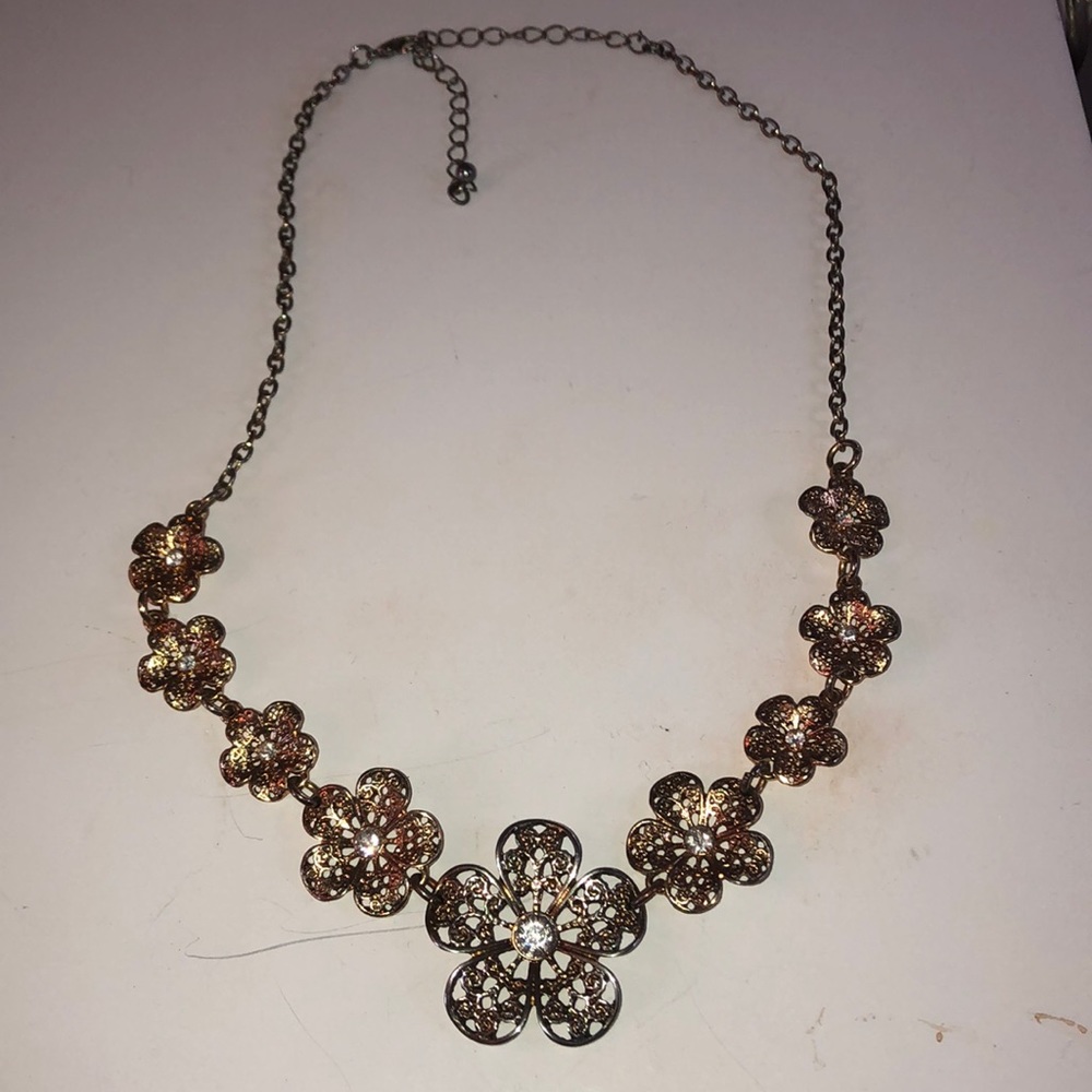 Gold flower necklace
